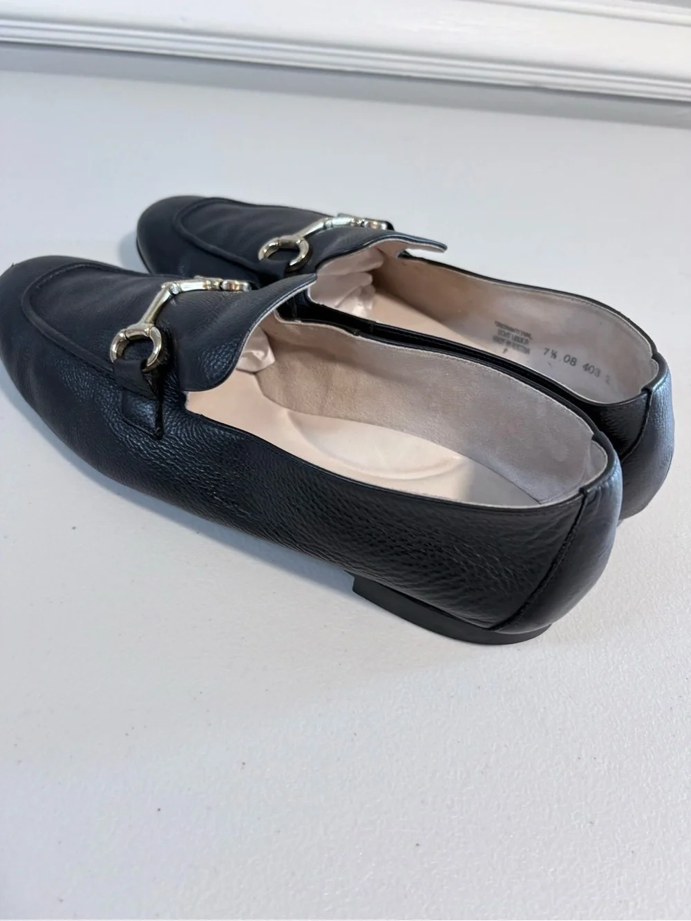 Paul Green Daphne Horsebit Loafers Black Leather Flats Comfort Shoes 7.5